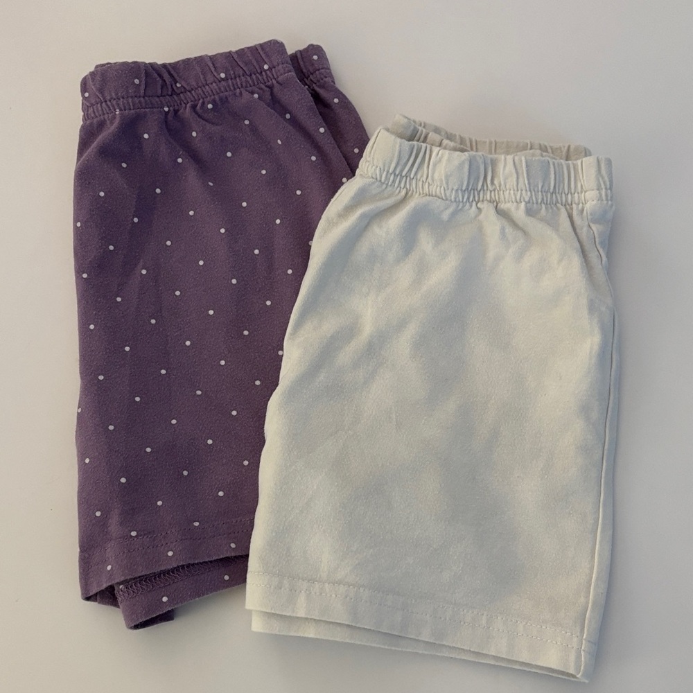 Kids Purple and White Shorts Set